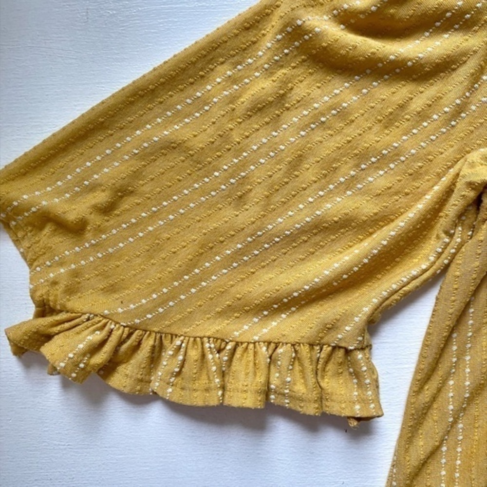 W5 ANTHROPOLOGIE dotted ruffle‎ sleeves top - Picture 6 of 10